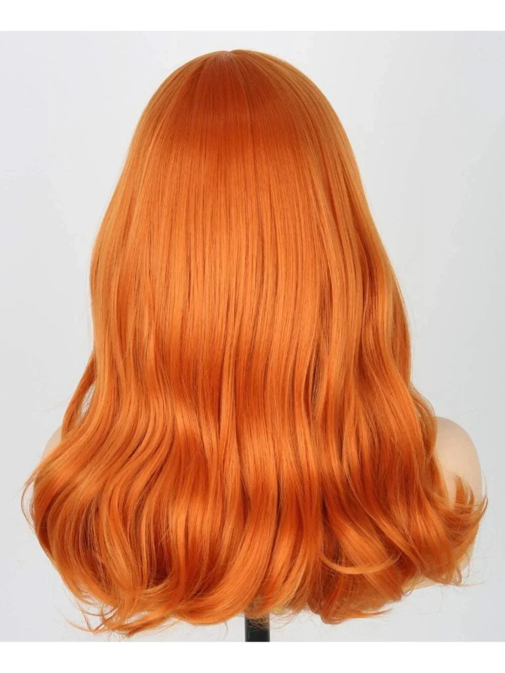 Women's Orange Short Cosplay Halloween Costume Wig With Necklace Earrings